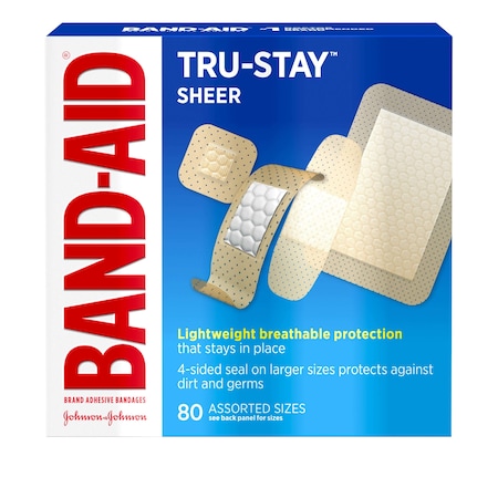 Band-Aid Band-Aid Assorted Sizes Tru-Stay Sheer Bandage 80 Count, PK24 1117134